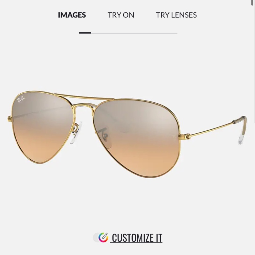 GOLD RAY BAN AVIATORS